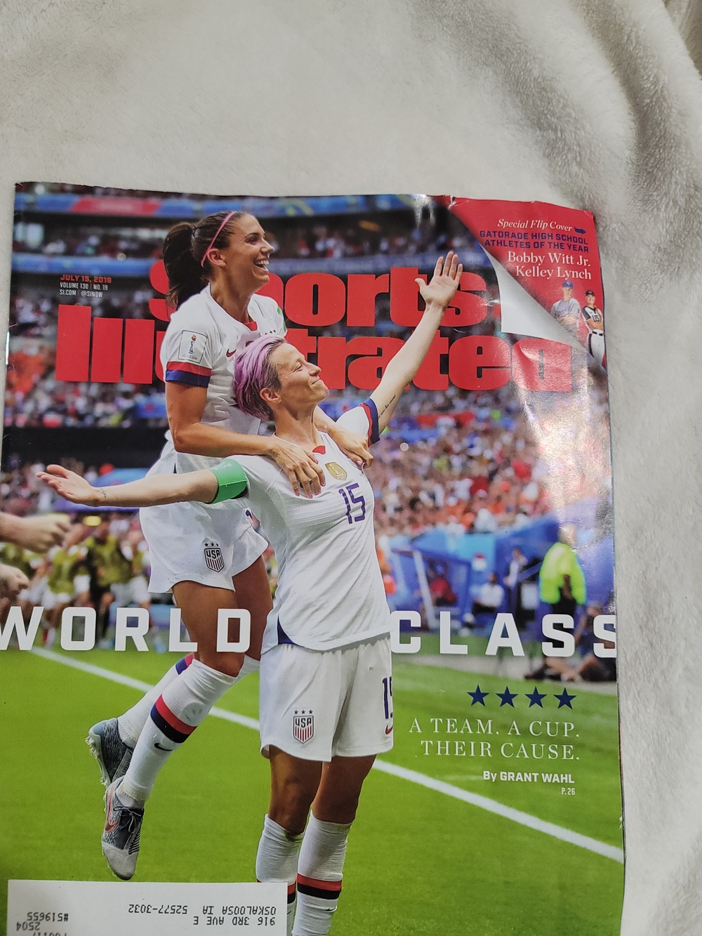 Sports Illustrated July 15, 2019 issue featuring Alex Morgan Megan Rapino soccer